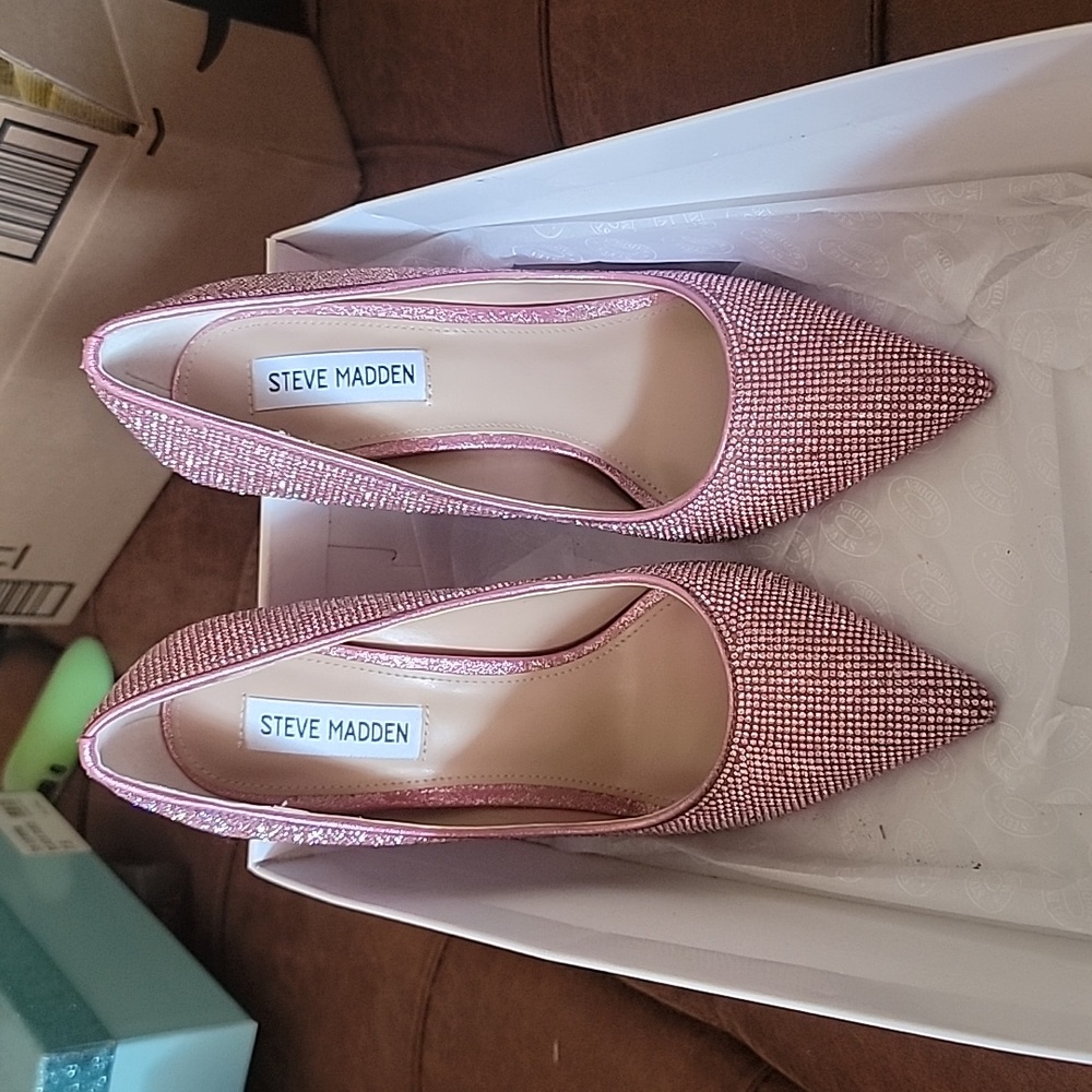 Steve madden rhinestone heels.